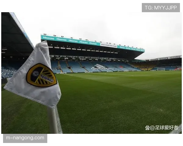 特写：利兹联球迷在客场看台展示巨幅拼图，纪念俱乐部成立106周年